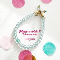Bracelet "Make a wish" bleu...
