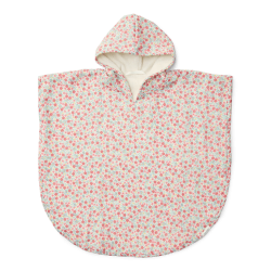 Badeponcho mit Blumenmuster...