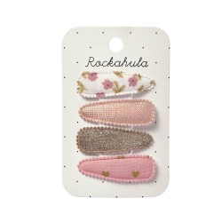 Barrettes tissu fleurs...