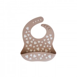 Bavoir love taupe en...